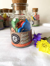 Load image into Gallery viewer, Alma Boheme Handmade - Medicinal Herb Tea Mix Seeded 10 Paper Hearts in Glass Jar