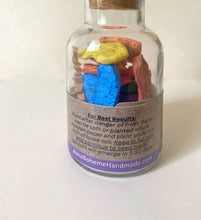 Load image into Gallery viewer, Alma Boheme Handmade - Wildflower Seed Paper Hearts in glass jar with cork lid