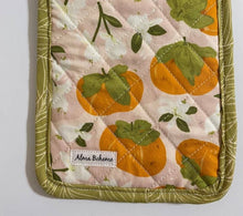 Load image into Gallery viewer, Alma Boheme Handmade - Citrus Bloom Cork and Cotton Potholder (no pocket)