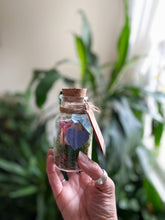 Load image into Gallery viewer, Alma Boheme Handmade - Wildflower Seed Paper Hearts in glass jar with cork lid