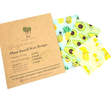 Load image into Gallery viewer, Vegan Wax Food Wraps 3-pack