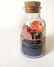 Load image into Gallery viewer, Alma Boheme Handmade - Wildflower Seed Paper Hearts in glass jar with cork lid
