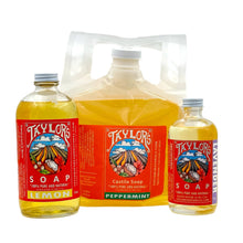 Load image into Gallery viewer, Taylor's Naturals - Liquid Castile Soap* ALL Purpose in glass* Plastic-FREE *: No thank you! (keep plastic free, I'll use to refill) / Eucalyptus
