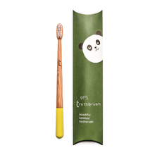 Load image into Gallery viewer, Truthbrush LLC - Sunshine Yellow Tiny Truthbrush with soft bristles
