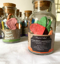 Load image into Gallery viewer, Alma Boheme Handmade - Medicinal Herb Tea Mix Seeded 10 Paper Hearts in Glass Jar

