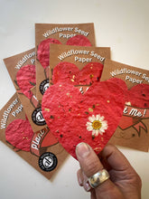 Load image into Gallery viewer, Alma Boheme Handmade - Seeded Wildflower Paper Heart
