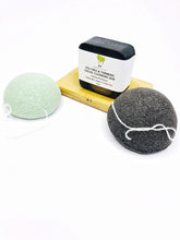 Load image into Gallery viewer, Konjac Sponge Biodegradable - Charcoal | Eco Friendly Gift | Zero Waste | Vegan
