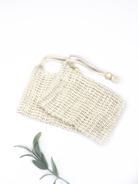 Biodegradable Natural Sisal Soap Saver Pouch | Eco Friendly | Zero Waste | Vegan | Plastic Free