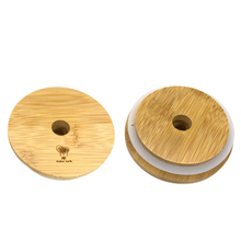 Load image into Gallery viewer, Wide Mouth Bamboo Mason Jar Lids
