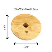 Load image into Gallery viewer, Wide Mouth Bamboo Mason Jar Lids
